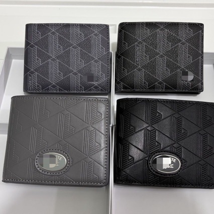 Portofel pentru bărbați - PU material, model geometric, stil de călătorie, fără căptușeală, primăvara 2025