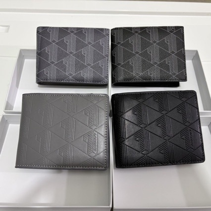 Portofel pentru bărbați - PU material, model geometric, stil de călătorie, fără căptușeală, primăvara 2025