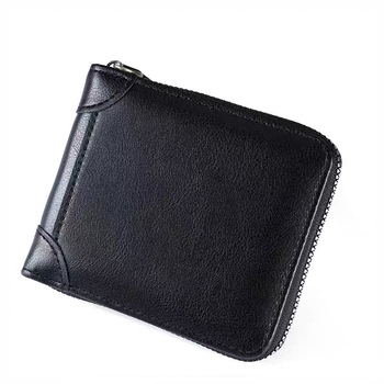 Pánska krátka peňaženka z PU kože s viacerými priehradkami na karty a mincovníkom, mestský jednoduchý štýl