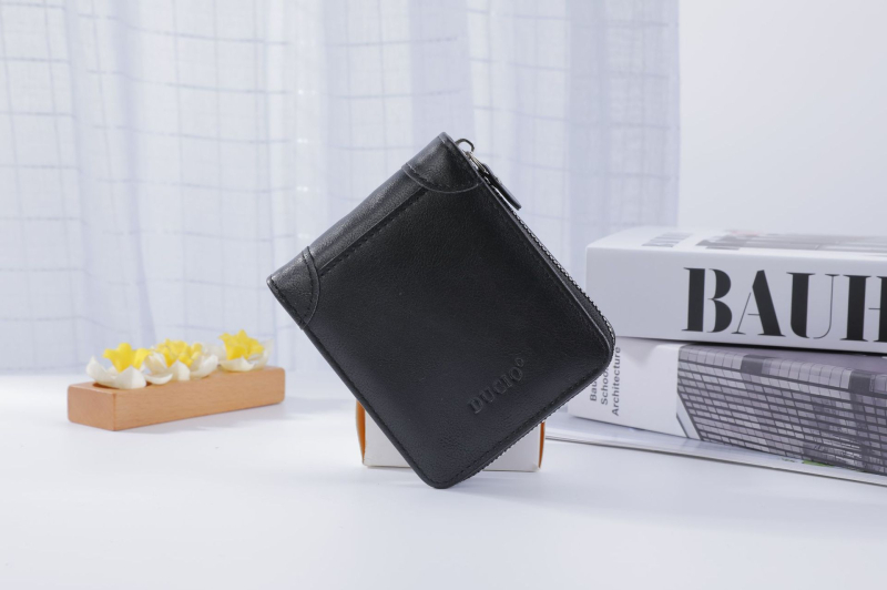 Pánska krátka peňaženka z PU kože s viacerými priehradkami na karty a mincovníkom, mestský jednoduchý štýl