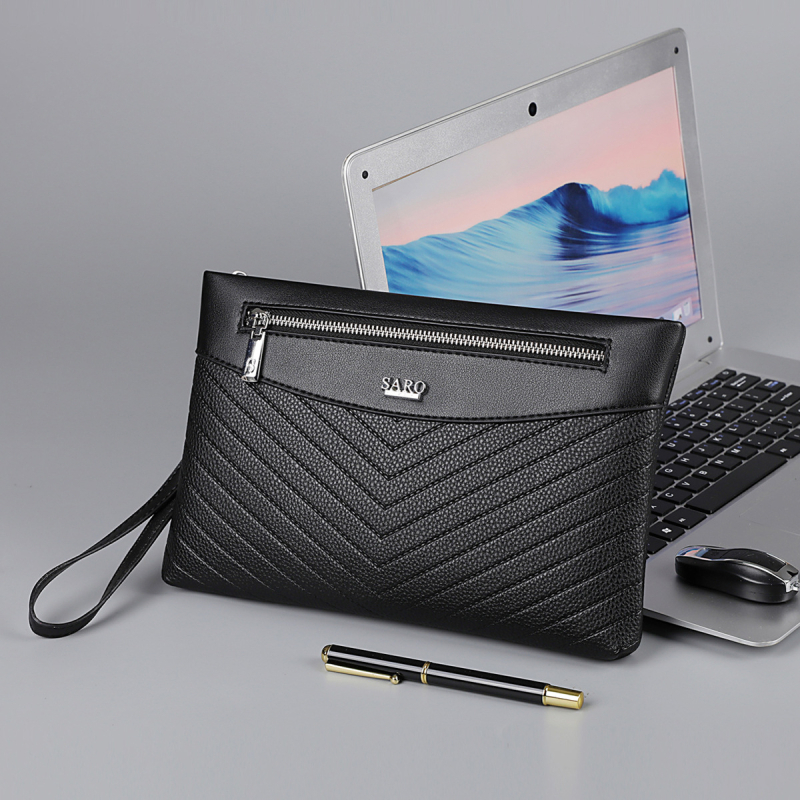 Muški clutch | gradska jednostavnost, PU, izuzetno lagan, Cicero Leather, podstava od poliestera