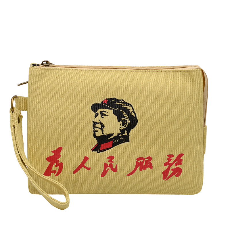 Muška clutch torba od platna, trostruka konstrukcija, retro stil, otporna na habanje (Proljeće 2025)