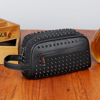 Muška PU clutch torbica, ulični stil, podstava od poliester, marka Lian yun