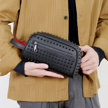 Muška PU clutch torbica, ulični stil, podstava od poliester, marka Lian yun