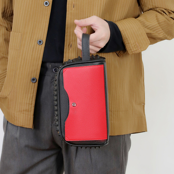 Muška PU clutch torbica, ulični stil, podstava od poliester, marka Lian yun