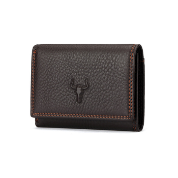 Famous Craftsman Leather Goods Novčanik od prave kože i držač kartica, s više pretinaca za kartice, unisex, kompaktni trodijelni kožni novčanik od vrhunske teleće kože