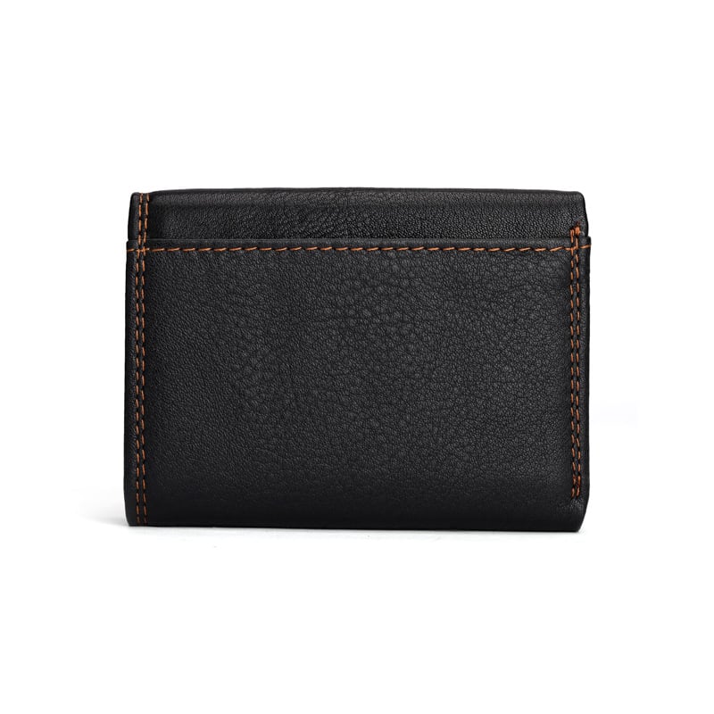 Famous Craftsman Leather Goods Novčanik od prave kože i držač kartica, s više pretinaca za kartice, unisex, kompaktni trodijelni kožni novčanik od vrhunske teleće kože