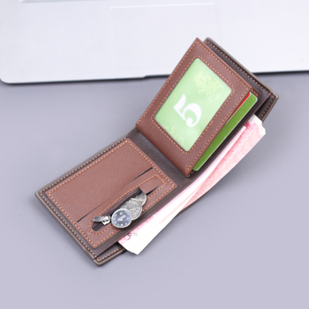 Pánska krátka peňaženka — PU koža, laserovo gravírovaná, ultra ľahká, rozšíriteľná, geometrický vzor