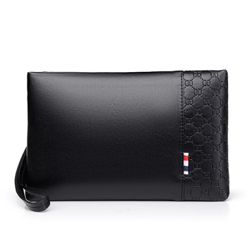 Muška PU clutch torba, vodootporna, karirani uzorak, poliester podstava, brend Nine thousand cats