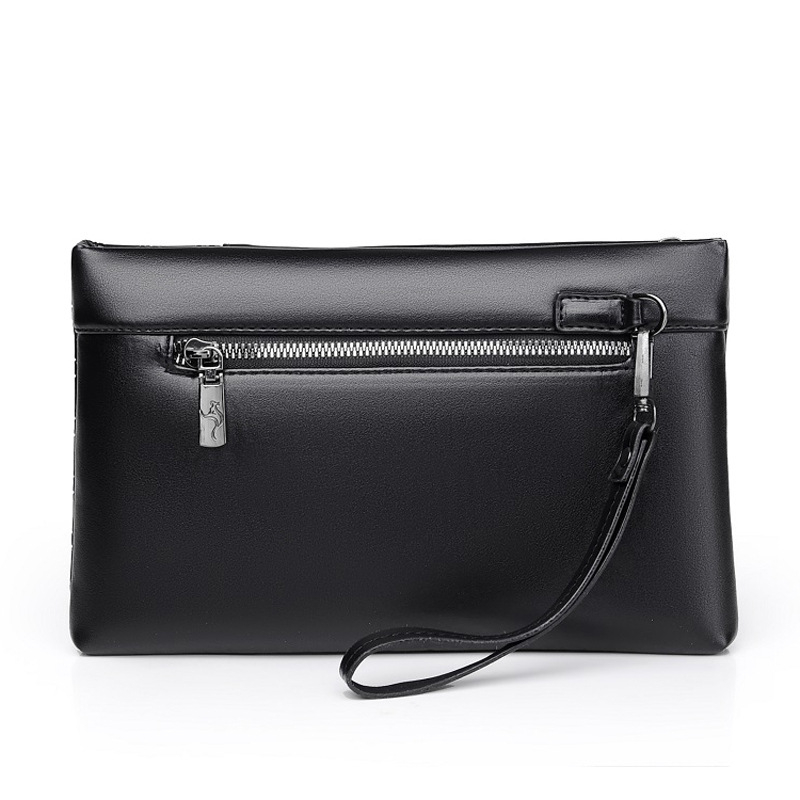 Muška PU clutch torba, vodootporna, karirani uzorak, poliester podstava, brend Nine thousand cats
