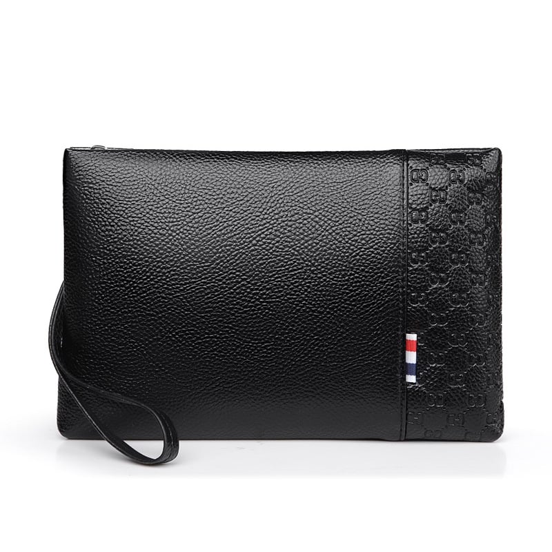 Muška PU clutch torba, vodootporna, karirani uzorak, poliester podstava, brend Nine thousand cats