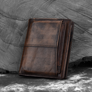Paulson 9089 Bi-fold novčanik od prave kože, gornji sloj bikove kože, urbano minimalistički stil