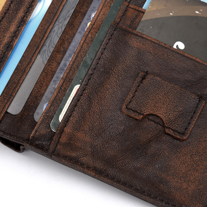 Paulson 9089 Bi-fold novčanik od prave kože, gornji sloj bikove kože, urbano minimalistički stil