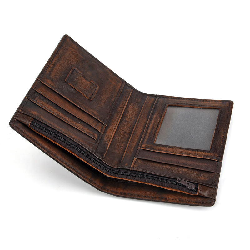 Paulson 9089 Bi-fold novčanik od prave kože, gornji sloj bikove kože, urbano minimalistički stil