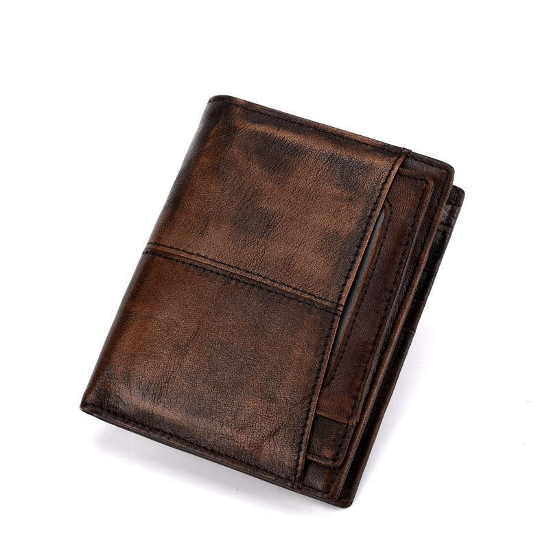Paulson 9089 Bi-fold novčanik od prave kože, gornji sloj bikove kože, urbano minimalistički stil