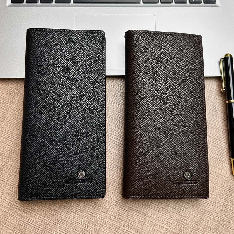 Ανδρικό μακρύ πορτοφόλι με πολλαπλά διαμερίσματα για κάρτες, PU δέρμα, πολύ λεπτό, μεγάλη χωρητικότητα, στυλ Business Elite, καθημερινή χρήση