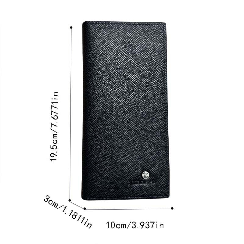 Ανδρικό μακρύ πορτοφόλι με πολλαπλά διαμερίσματα για κάρτες, PU δέρμα, πολύ λεπτό, μεγάλη χωρητικότητα, στυλ Business Elite, καθημερινή χρήση