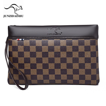 Muška clutch torba – PU koža, street trend stil, otporna na habanje, jednobojna podstava od poliester