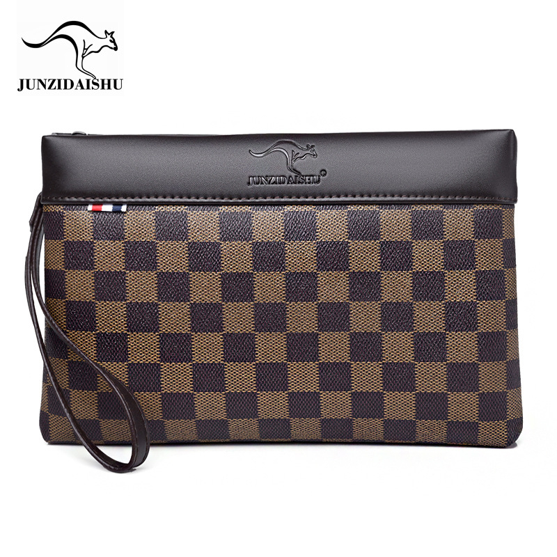 Muška clutch torba – PU koža, street trend stil, otporna na habanje, jednobojna podstava od poliester