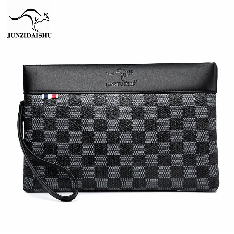 Muška clutch torba – PU koža, street trend stil, otporna na habanje, jednobojna podstava od poliester