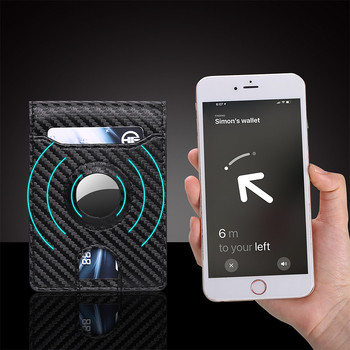 AirTag εντοπιστής πορτοφολιού, υπερλεπτό PU δέρμα, αντί-κλοπή, GOIACII