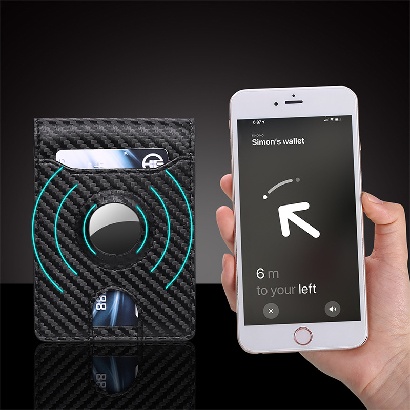 AirTag εντοπιστής πορτοφολιού, υπερλεπτό PU δέρμα, αντί-κλοπή, GOIACII