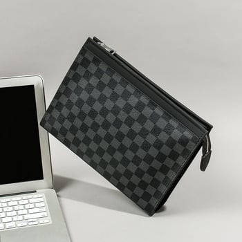 Muška clutch torba, karirani uzorak, najlonska podstava, vodootporna, za svakodnevnu upotrebu