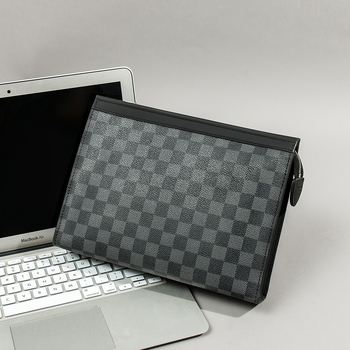 Muška clutch torba, karirani uzorak, najlonska podstava, vodootporna, za svakodnevnu upotrebu