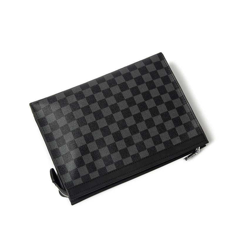 Muška clutch torba, karirani uzorak, najlonska podstava, vodootporna, za svakodnevnu upotrebu