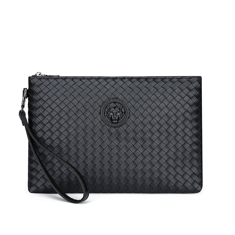 Muška PU kožna clutch torba, poslovni stil, podstava poliester, uzorak životinja