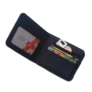 Bi-fold novčanik s motivom morskog psa, PVC materijal, podstava od platna, za svakodnevnu upotrebu