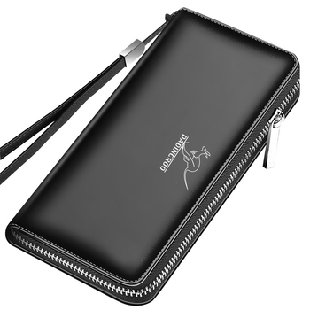 Muški novčanik clutch od PU kože s velikim kapacitetom, džep za novac i kartice, prugasti uzorak, casual stil.