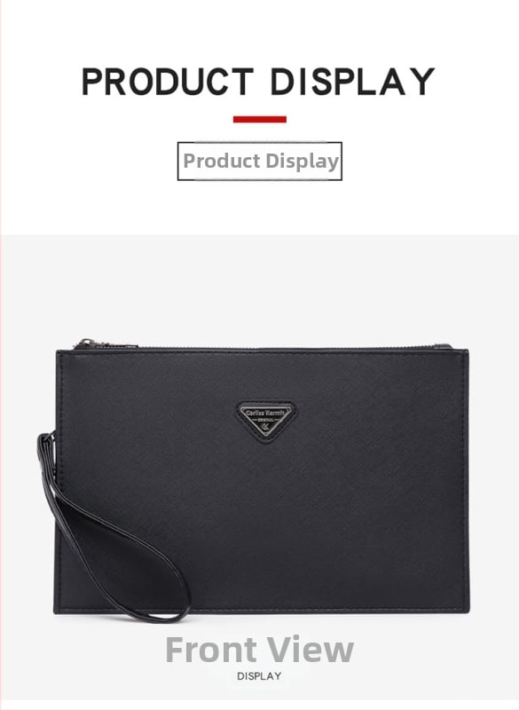 Vyriska clutch rankinė iš Oxford audinio, poliesterio pamušalas, 2025 m. pavasaris, verslo kelionėms