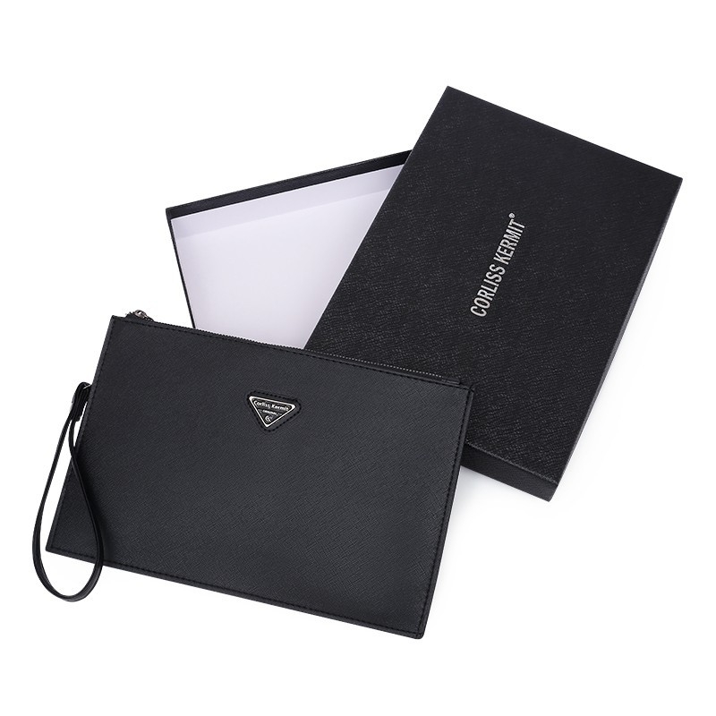 Vyriska clutch rankinė iš Oxford audinio, poliesterio pamušalas, 2025 m. pavasaris, verslo kelionėms