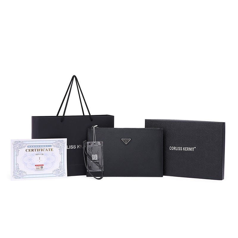 Vyriska clutch rankinė iš Oxford audinio, poliesterio pamušalas, 2025 m. pavasaris, verslo kelionėms