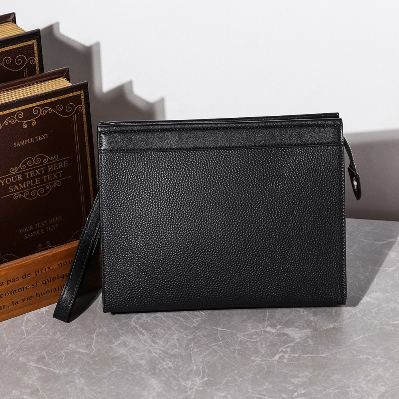 Vyrų PU clutch krepšys – verslo kelionės stilius, poliesterio vidus