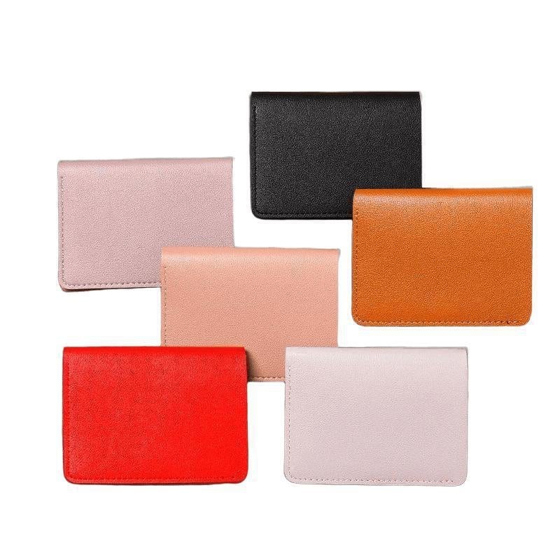 Portofel pentru carduri ultra-subțire pentru bărbați, cu mai multe sloturi – mini portofel cu dublă funcție (Material: piele sintetică; căptușeală: PU)