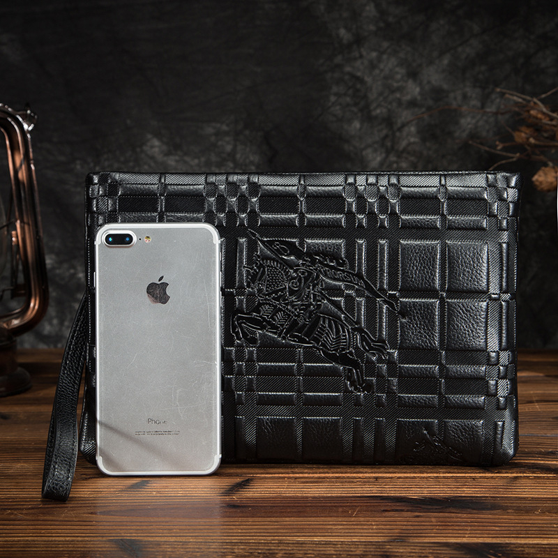 Vyrų rankinė - daugiafunkcinė, didelė talpa, natūrali oda, pirmojo sluoksnio karvės oda, atspari dėvėjimuisi, gyvūnų raštas