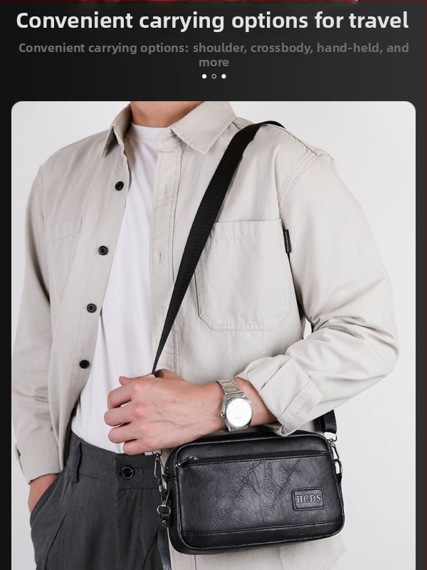 Vīriešu PU trīs vienā klučs ar plecu/ crossbody siksnu, burtiem raksts, elpojošs, ūdensizturīgs