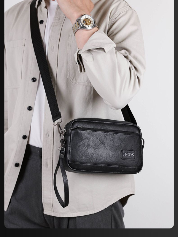 Vyrų PU trijų vieno delninė su pečių/kryžiniu diržu, raidžių raštas, kvėpuojanti, atspari vandeniui