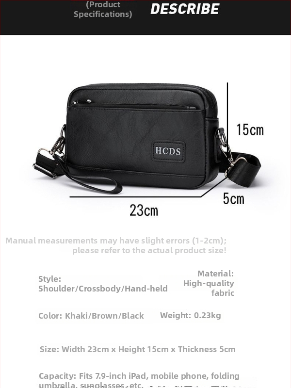 Vīriešu PU trīs vienā klučs ar plecu/ crossbody siksnu, burtiem raksts, elpojošs, ūdensizturīgs