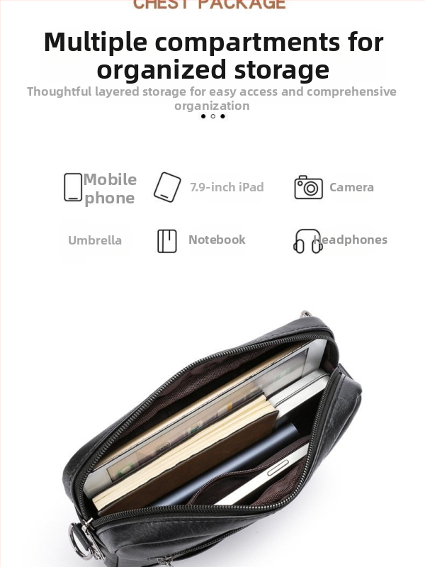 Vīriešu PU trīs vienā klučs ar plecu/ crossbody siksnu, burtiem raksts, elpojošs, ūdensizturīgs