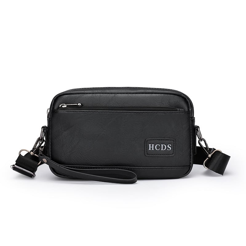 Vyrų PU trijų vieno delninė su pečių/kryžiniu diržu, raidžių raštas, kvėpuojanti, atspari vandeniui