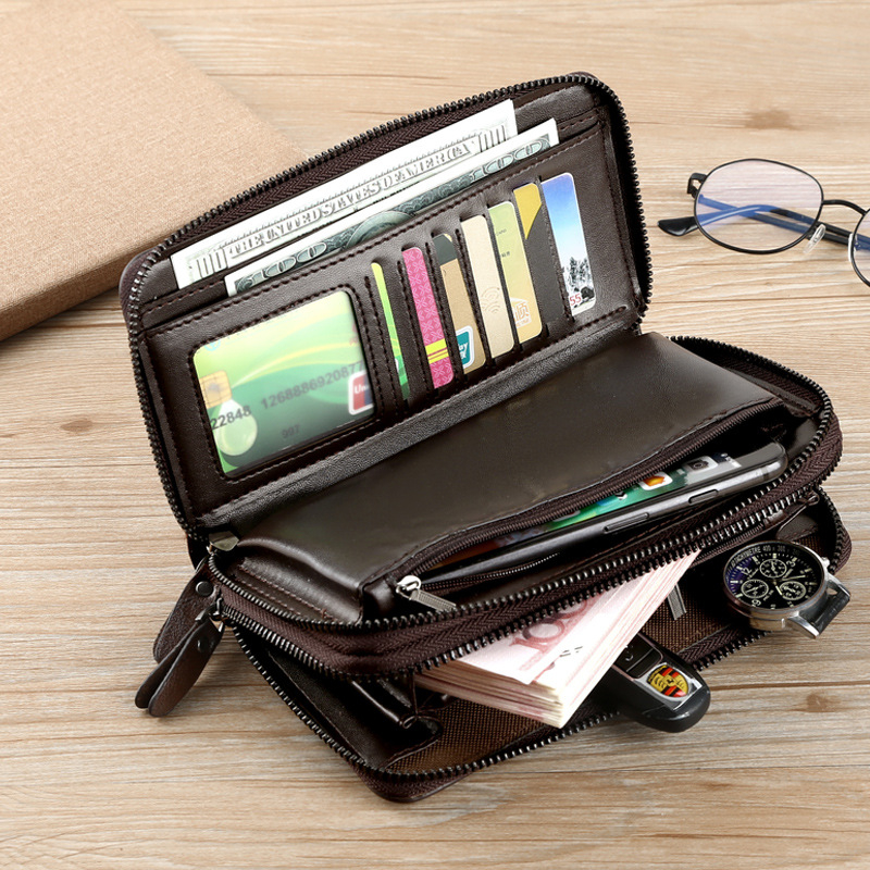 Vyriska PU odos clutch rankinė - atspari vandeniui, 10 colių nešiojamam kompiuteriui talpa, BADENROO, poliesterio pamušalas