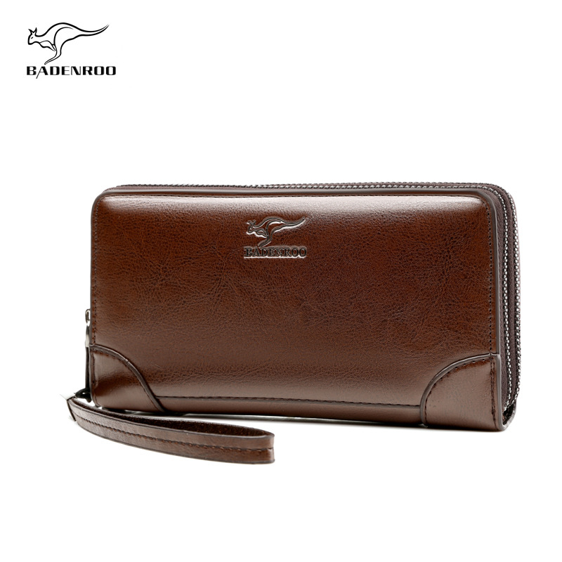 Vyriska PU odos clutch rankinė - atspari vandeniui, 10 colių nešiojamam kompiuteriui talpa, BADENROO, poliesterio pamušalas