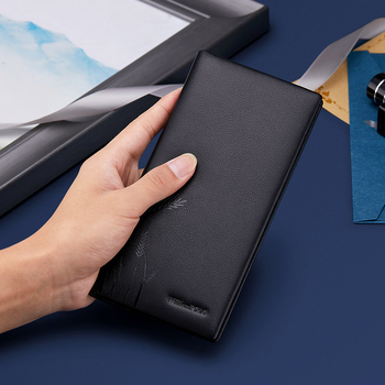 Ανδρικό πορτοφόλι από γνήσιο δέρμα – μικρό στυλ, πρώτο στρώμα βοδινού δέρματος, δύο πτυχώσεις, αντι-κλοπή, επένδυση πολυεστέρα (Γνήσιο δέρμα; Πρώτο στρώμα βοδινού δέρματος; Δύο πτυχώσεις; Πολυεστέρα επένδυση; Αντι-κλοπή)