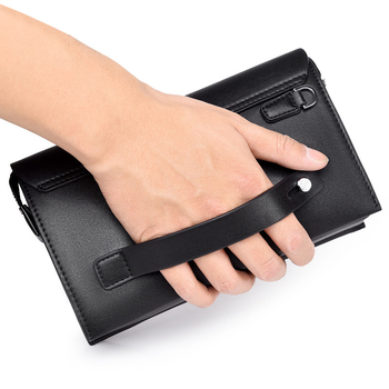 Saatchi Kangaroo Vyrų PU odos clutch piniginė su slaptažodžio užraktu, modelis s3078, miesto minimalistinis stilius, atsparus vandeniui