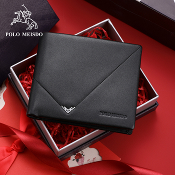 Ανδρικό πορτοφόλι για κάρτες από γνήσιο δέρμα, πρώτο στρώμα βοδινού δέρματος, επιχειρηματικό στυλ, πολυεστερική επένδυση, καλοκαίρι 2025