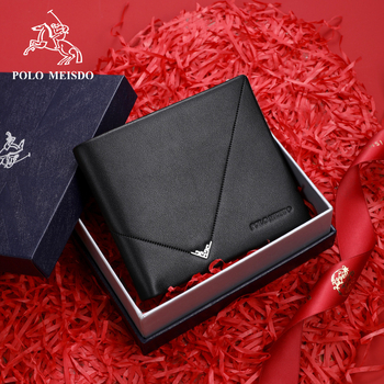 Ανδρικό πορτοφόλι για κάρτες από γνήσιο δέρμα, πρώτο στρώμα βοδινού δέρματος, επιχειρηματικό στυλ, πολυεστερική επένδυση, καλοκαίρι 2025