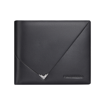 Ανδρικό πορτοφόλι για κάρτες από γνήσιο δέρμα, πρώτο στρώμα βοδινού δέρματος, επιχειρηματικό στυλ, πολυεστερική επένδυση, καλοκαίρι 2025